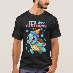 It's My Birthday Cute Sea Turtle Ocean Birthday Pa T-Shirt