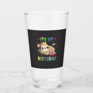 Its My Birthday Cute Sloth Birthday Party Costumes Glass