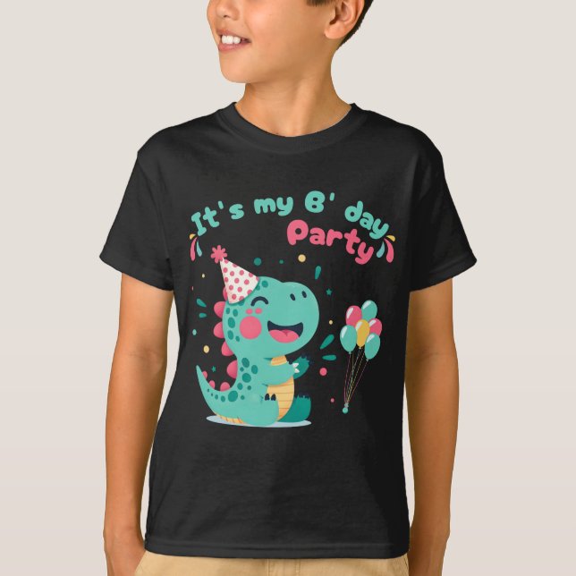 Its my Birthday Dinasour T-Shirt (Front)