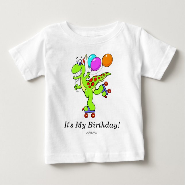 It's My Birthday (dinosaur) Baby T-Shirt (Front)