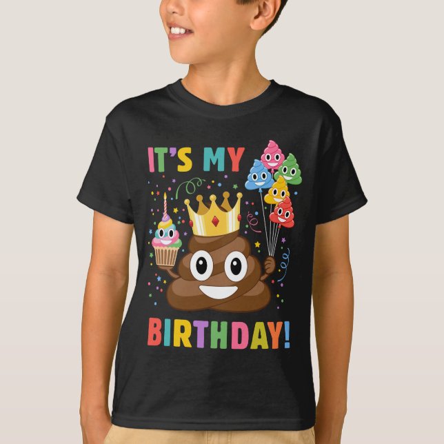 It's My Birthday Funny Birthday Poop T-Shirt (Front)