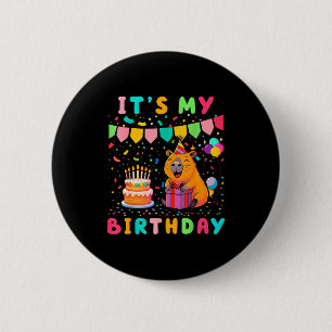 Its My Birthday Girls Capybara Lovers Birthday Par 6 Cm Round Badge