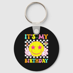 Its My Birthday Happy Smile Face Peace Girls Kids Key Ring