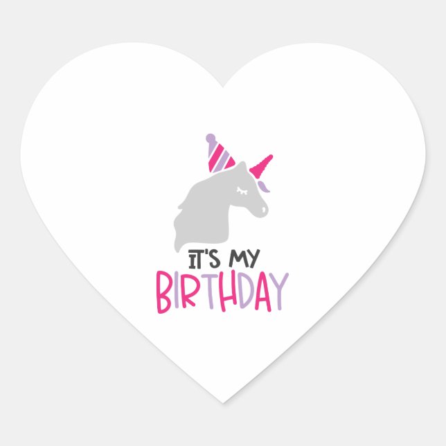its my birthday heart sticker (Front)