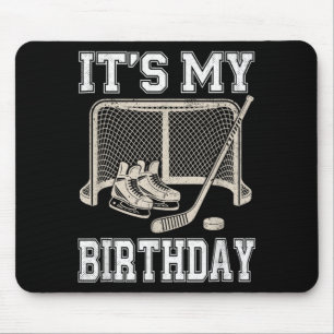 Its My Birthday Hockey Vintage Style Mouse Pad