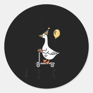 Its My Birthday Matching Funny Goose Family Women  Classic Round Sticker