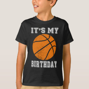 It's My Birthday Party Basketball Vintage Sports T-Shirt