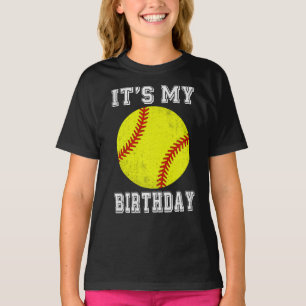 It's My Birthday Party Softball Vintage Sports T-Shirt