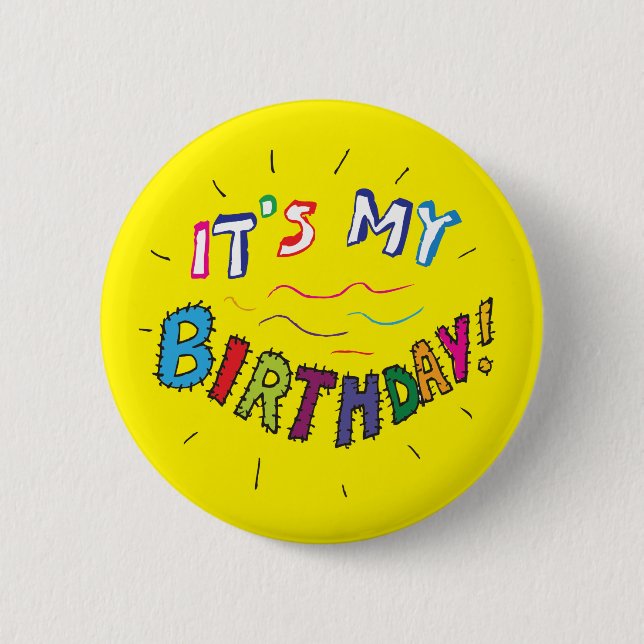 It's my birthday pin badge (Front)