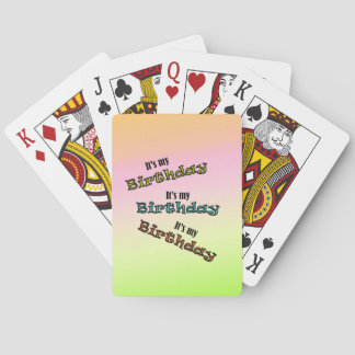 It's My Birthday Playing Cards