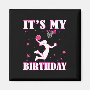 It's My Birthday Sketll Theme Girl Party  Magnet