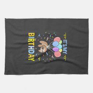 Its My Birthday Sloth T-Shirt Tea Towel