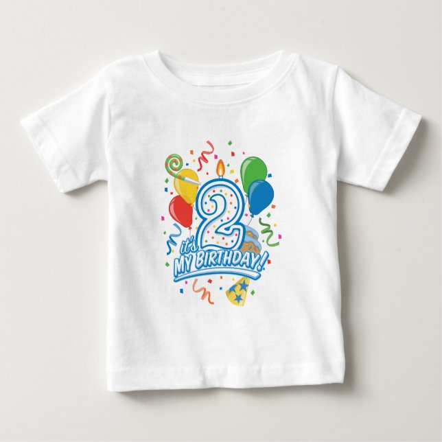 It's My Birthday! Two Year Old Toddler Tee (Front)