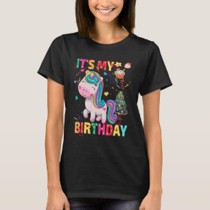 It's My Birthday Unicorn Birthday Party Unicorn T-Shirt