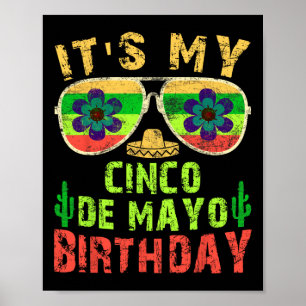 Its My Cinco De Mayo Birthday Funny Birthday Party Poster