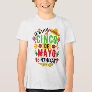 Its My Cinco De Mayo Birthday Funny Cinco De Mayo Tri-Blend Shirt