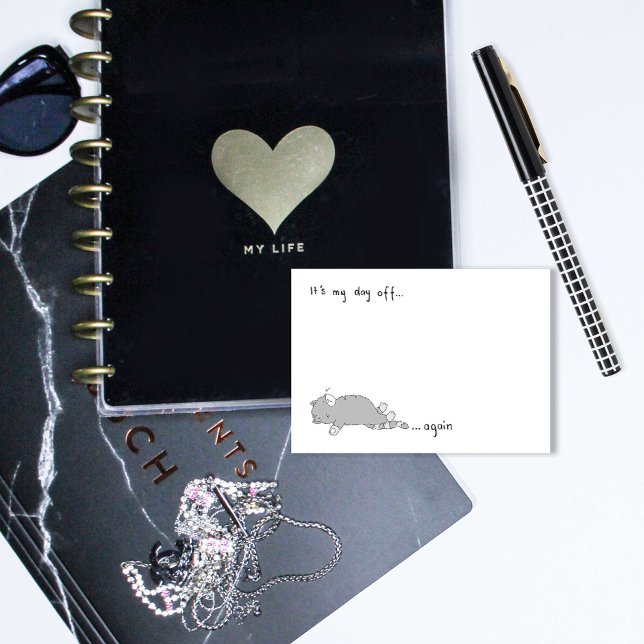 Its My Day Off Cute Sleeping Cat Post-it Notes (Creator Uploaded)