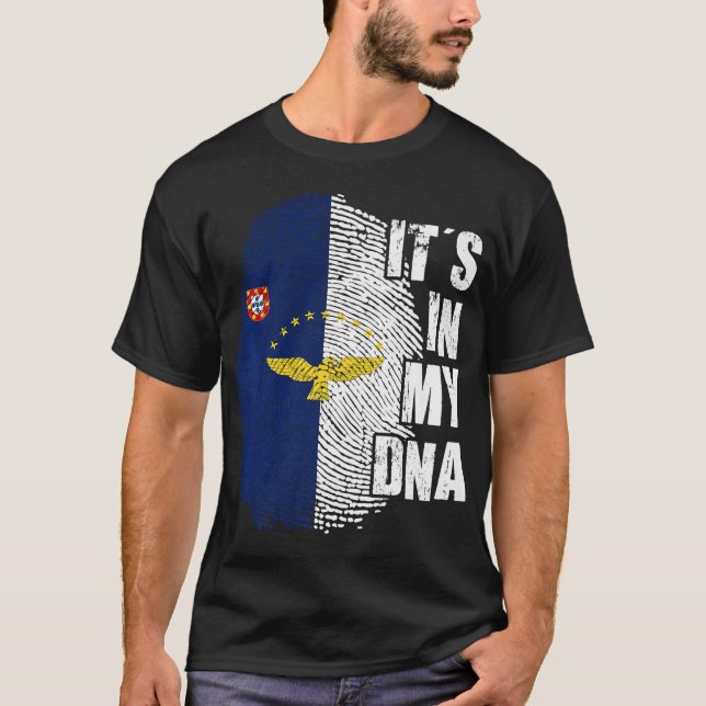 Its my DNA Azores Flag Portugal Patriotic Portugue T-Shirt (Front)