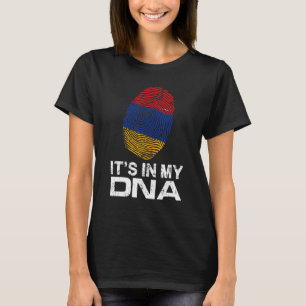 IT'S MY DNA IN flag national pride fingerprint Arm T-Shirt
