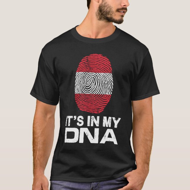 IT'S MY DNA IN flag national pride fingerprint Aus T-Shirt (Front)