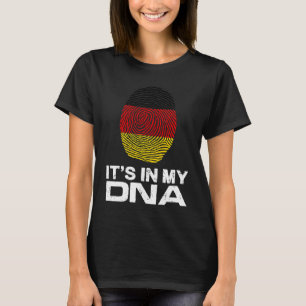IT'S MY DNA IN flag national pride fingerprint Ger T-Shirt