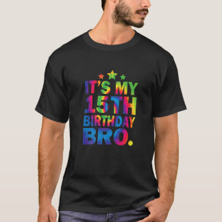 It's My Fifnth Birthday 15H Birthday Tie Dye Boys T-Shirt