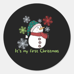 It's my first Christmas Classic Round Sticker