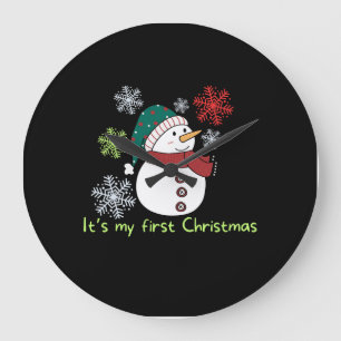 It's my first Christmas Large Clock