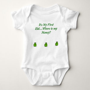 It's My First Eid for 6Months olds Baby Bodysuit