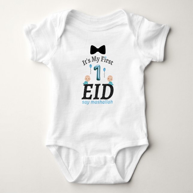 It's My First Eid - say mashallah Baby Bodysuit (Front)