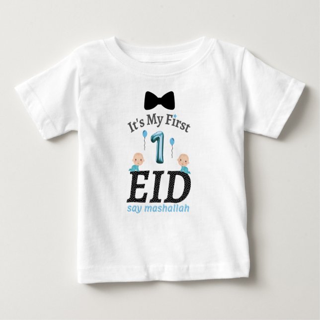 It's My First Eid - say mashallah Baby T-Shirt (Front)