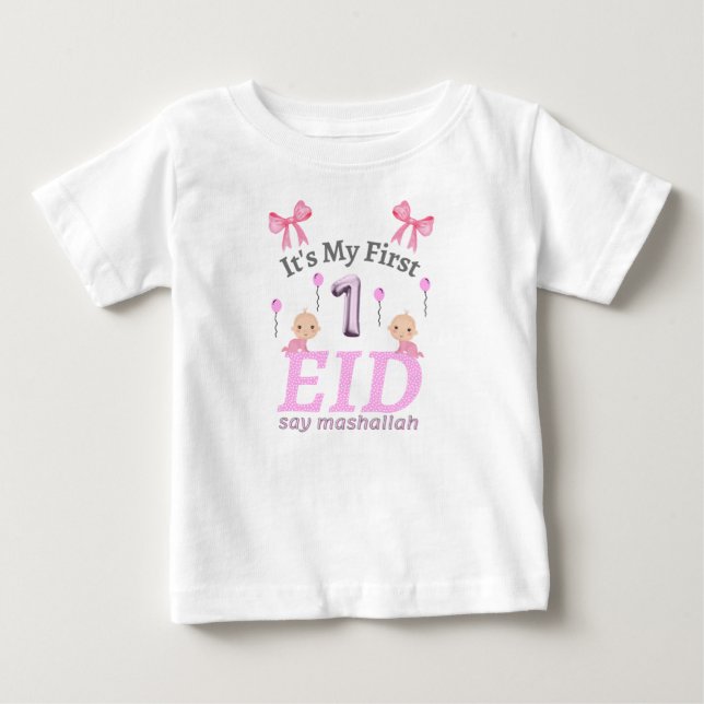 It's My First Eid - say mashallah Baby T-Shirt (Front)