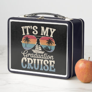 It's My Graduation Cruise Graduate Trip Ship Retro Metal Lunch Box