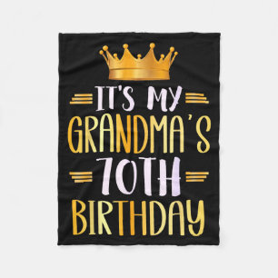 It's My Grandma's 70th Birthday Happy 70 Years Old Fleece Blanket