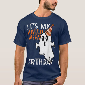It's My Halloween Birthday Boo Ghost Bday On Hallo T-Shirt