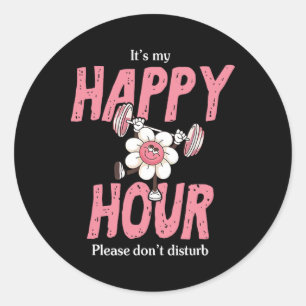 It's My Happy Smile Face Hour Please Don't Disturb Classic Round Sticker