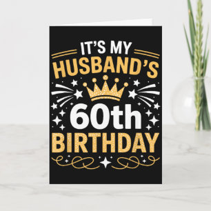 Its My Husbands 60th Birthday Happy Party 60 Years Card