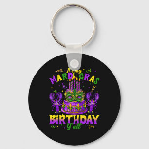 Its My Mardi Gras Birthday Yall Mardi Gras Happy B Key Ring