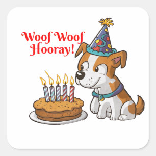 It's My Pawty! Square Sticker