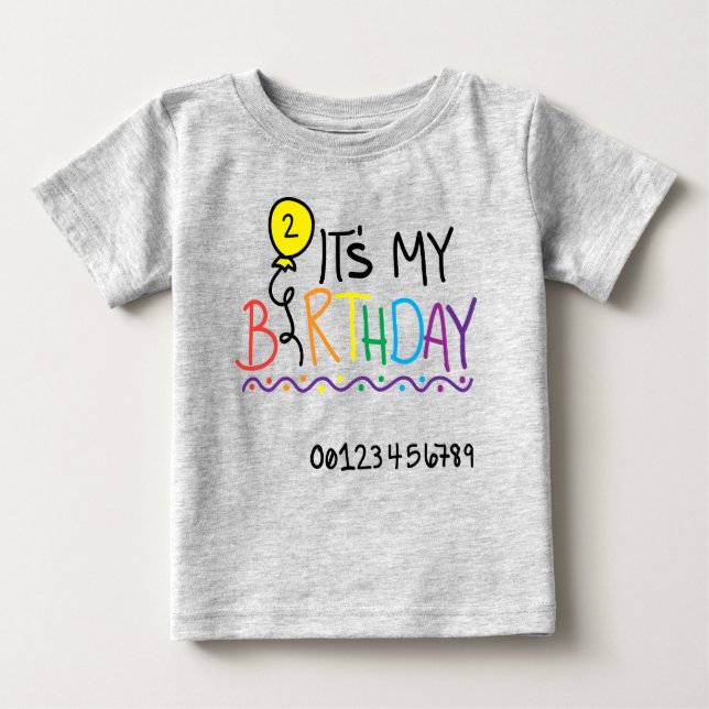 Its My Second Birthday Baby T-Shirt (Front)