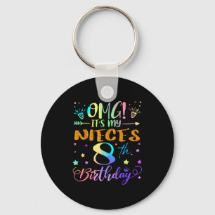 Its My Sisters 8th Birthday Happy Birthday 8 Years Key Ring