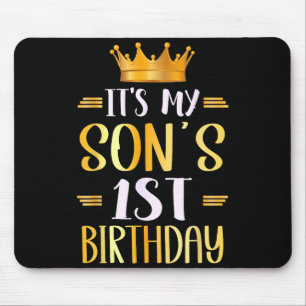 It's my son's 1st birthday happy 1 years old It's  Mouse Pad