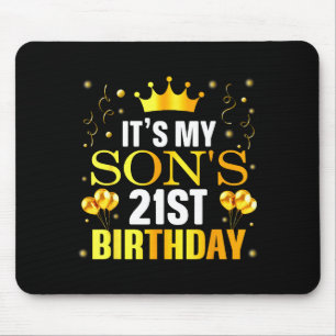 It's My Son's 21st Birthday Happy Birthday 21 Year Mouse Pad