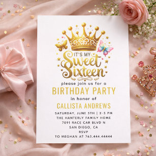 its my sweet sixteen 16 th birthday invitation