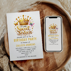 its my sweet sixteen 16 th birthday invitation