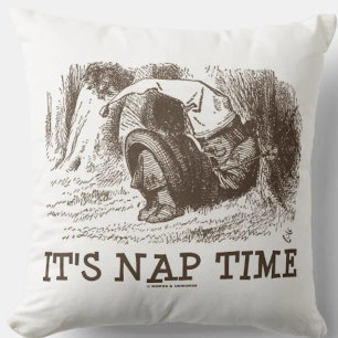 It's Nap Time Red King Sleeping Snoring Wonderland Cushion