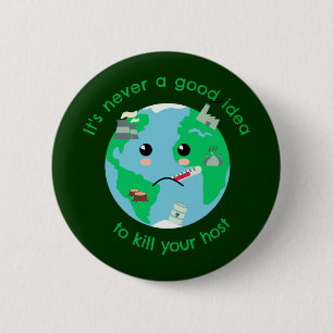 It's Never A Good Idea To Kill Your Host T-Shirt 6 Cm Round Badge