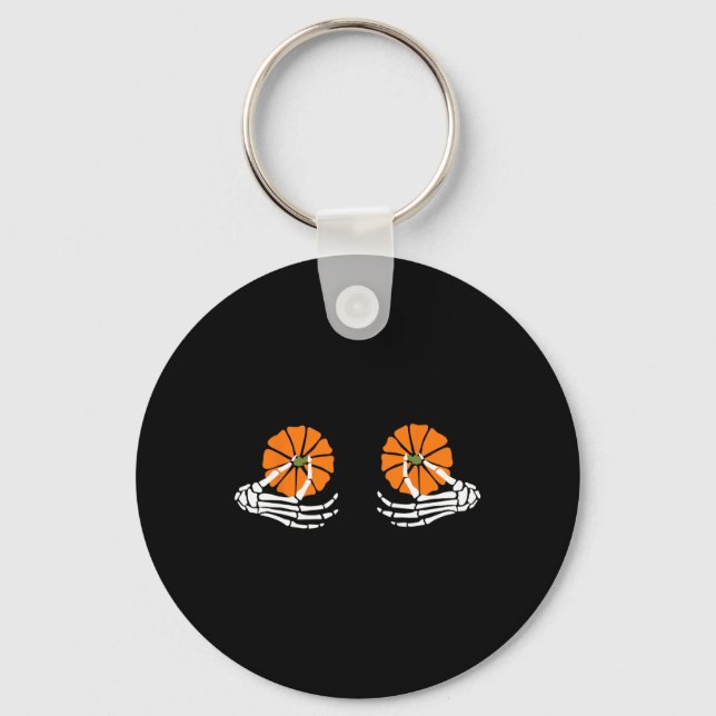 It's Never Too Early For Halloween Jack O Lantern  Key Ring (Front)