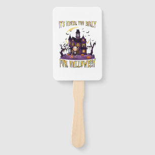 Its Never Too Early Halloween Haunted House Skelet Hand Fan
