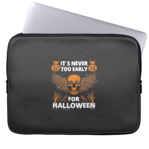 Its Never Too Early Halloween Skull Vine Wings_1 Laptop Sleeve